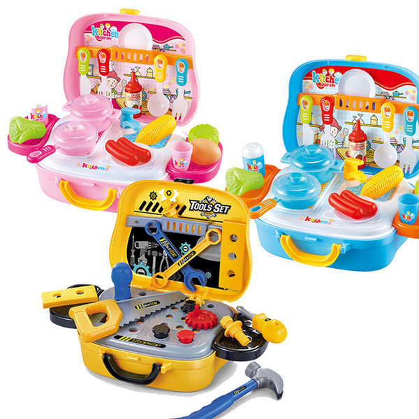 Children's Family Leing Tool Kitchen Cart Suitcase Suit Toy Gift