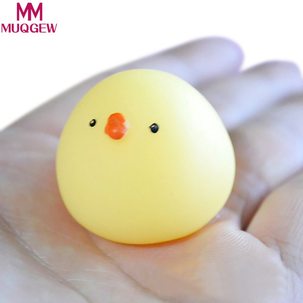 Wholesale- 2017 Mini Squishy Cute Yellow Chicks Squeeze Abreact Fun Joke Gift Rising Toys