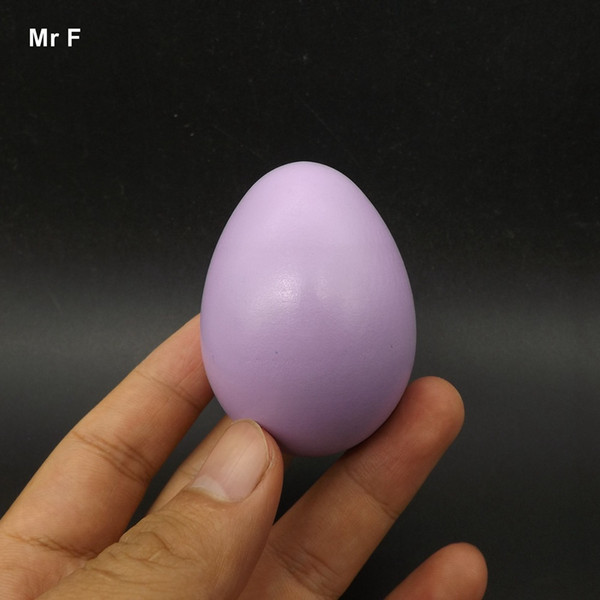 Fun Kitchens Play Food Fake Model Purple Painted Graffiti Wooden Egg Toy Gift Christmas Pretend Play