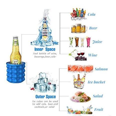 The Revolutionary Space Saving Ice Cube Maker Kitchen Tool Ice Buckets Silicone Irlde Ice Genie Hot Sale