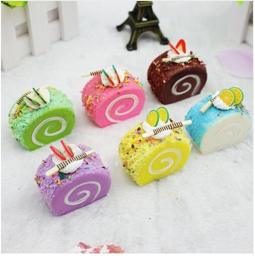 100pcs PU Anti Stress simulation birthday cake Squishy Toy kids play house Squeeze Matcha tea Durian Cream model in cake shop