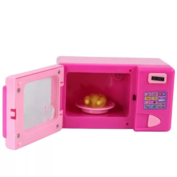 Vibration Children's Mini Kitchen Toy Set Simulating Small Appliances Used in Home Toys Mini Microwave Oven
