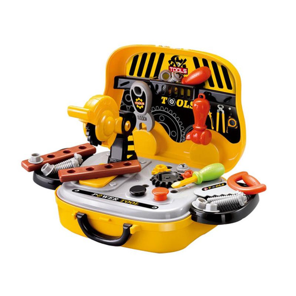 Simulated Play House Toy Set Four-wheel Toolbox For Boy Pretend Maintenance Repair Kit Tool Box Intelligence Toys