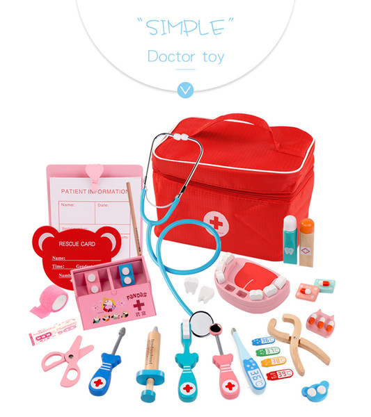 Children's play house doctor's toy set Puzzle simulation bag medicine box Simulated nurse injection medical kit Children's toy gift