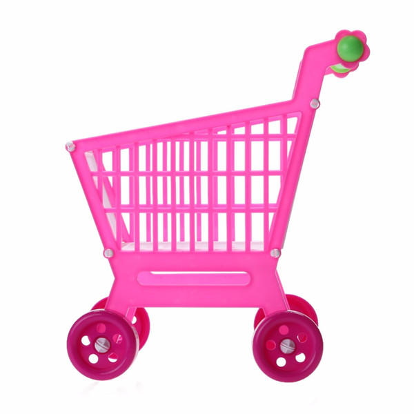 pretend Kids Simulate Supermarket Shopping Cart Pretend Toys Children Mini Plastic Trolley Play Toy Gift for Children