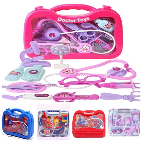 Children's Small Toy Doctor Home Toys Sets Wholesale Simulation Medical Box Healthcare Toolbox pretend play 5 styles mixed free shipping
