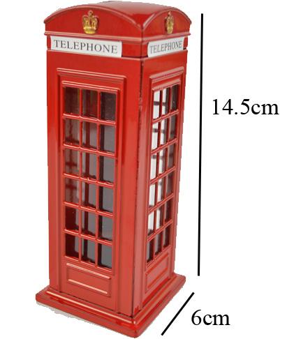 Pretend Play Money Banking Toys Children Gift Toy British English Metal Save Money Coin Piggy London Street Red Telephone Booth Bank