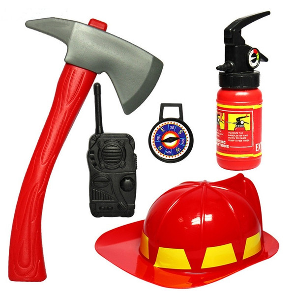 Fireman Toy Children Kids Pretend Play Toys Brave Little Fireman Cosplay Games Educational Toy for Boys Gift