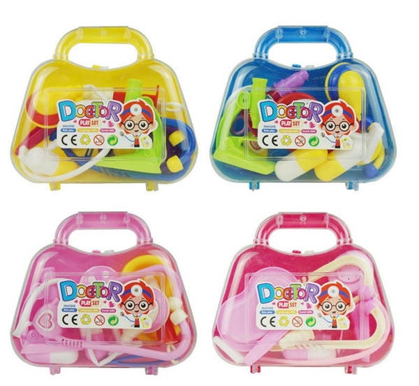 MINI Kids Dress-up Doctor Play set Toys Stethoscope syringe Nurse Doctor Pretend Play toys Best Christmas Gifts 8pcs/set