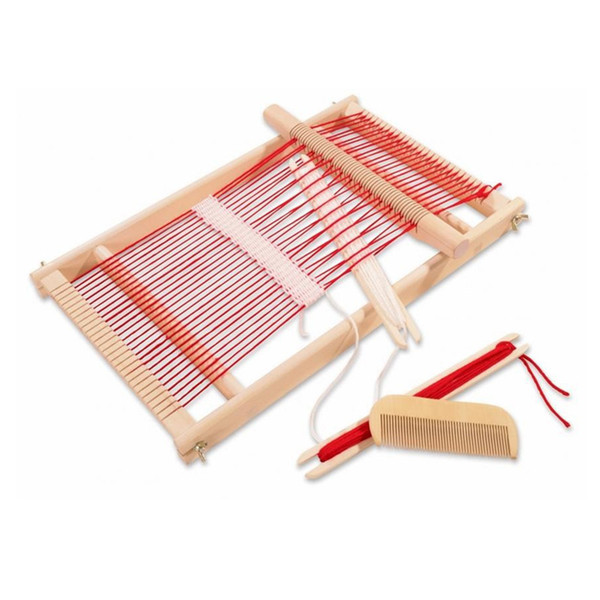 Baby Toys Pretend Play Toys Wooden Traditional Weaving Loom Childrens Wooden Toy Educational Gift Craft Wooden Weaving Frame