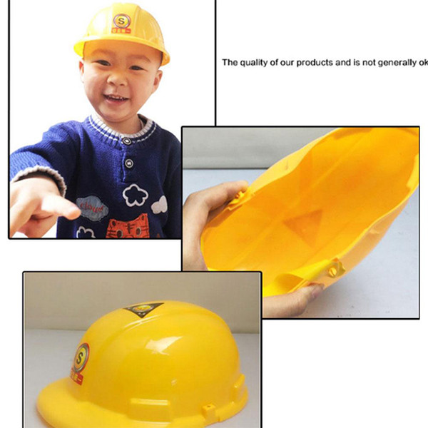 Tronzo 1pc Simulation Construction Helmet Pretend Role Play Hat Toys Creative Kids Childrens Toys For Girls Funny Gadgets