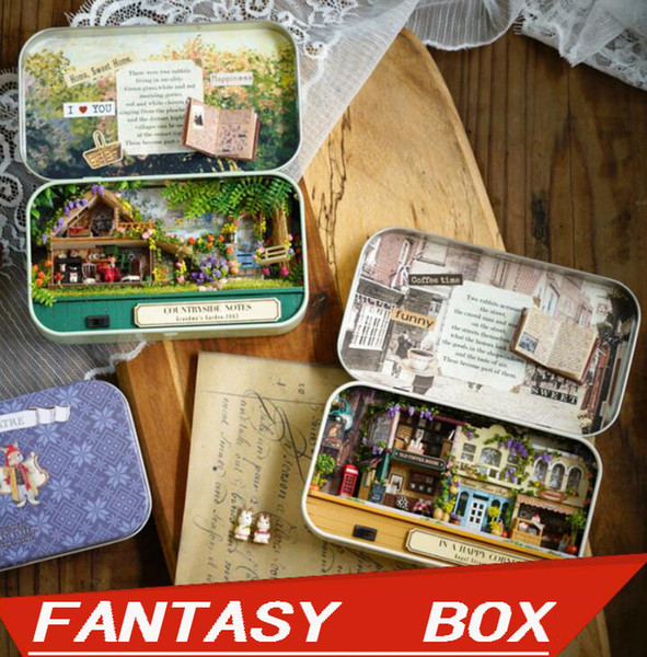 Wisdom House Diy Cabin Box Theater Wooden Hand-Assembled Villa Model Doll House Creative Gift