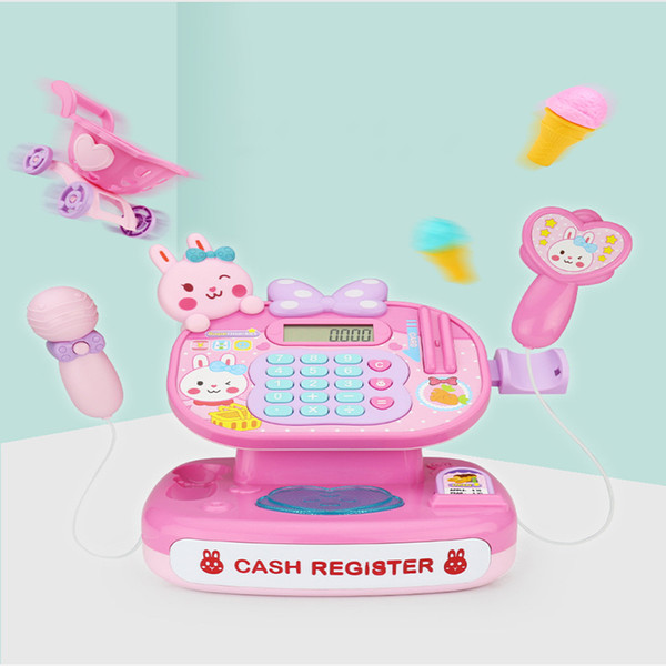 Child girl boy toy house toy supermarket multi-function cartoon simulation cash register shopping cart toy set