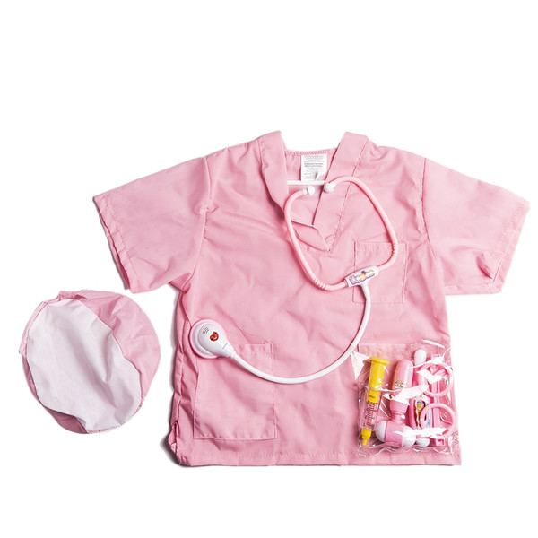 Nurse Surgery Doctor Role Play Fancy Dress Costume Set for Boys Girls Learning Playing Interest Kit Children Pretend Play Toys