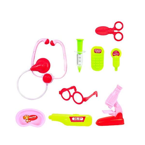 9pcs Doctor Toys Role Play Simulation Educational Portable Pretend Suitcase Doctor Set Medical Equipment for Kids Boys Girls