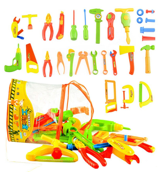 34 pcs Children Repair Tools Toy Set Pretend Play Toy Kit Role Play Dismantling Kids Tools