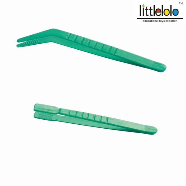 Children's Special Plastic Science Experiments Kindergarten Clips Tools Elbow Tweezers Flatten Tweezers