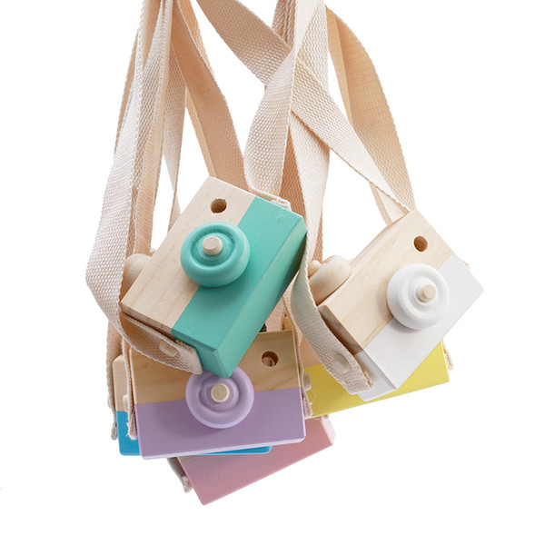 Hot Selling Mini Cute Wood Camera Toys Safe Natural Toy For Baby Children Fashion Clothing Accessory Toys Birthday Christmas Holiday Gifts