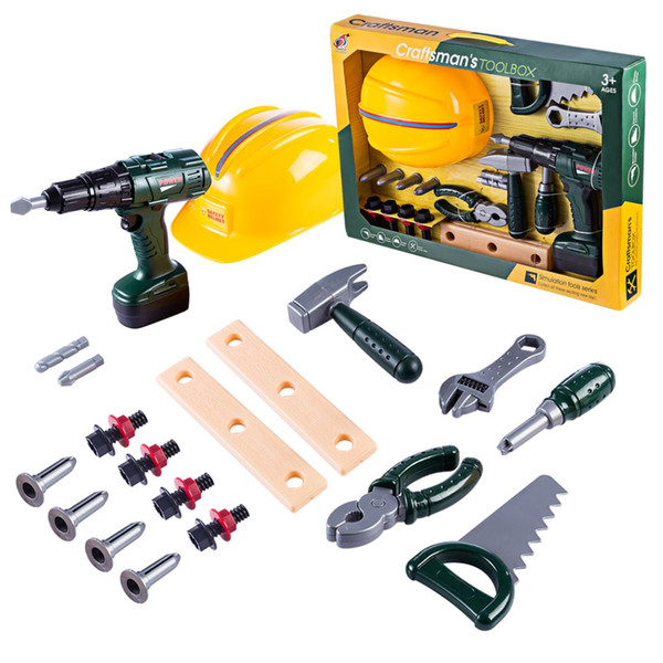 19Pcs Children Electric Tools Suitcase Pretend Play Toy Sets Early Development Education Toys for Baby Kids Children
