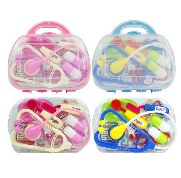 Kids Play Dress-up Doctor Toys Stethoscope syringe Nurse Doctor Pretend Play toys Best Christmas Gifts 11pcs/set