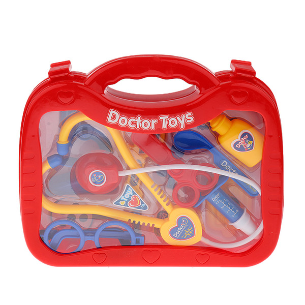 100% Brand new and high quality Pretend Play Doctor toys With Red Case for children Educational Toys