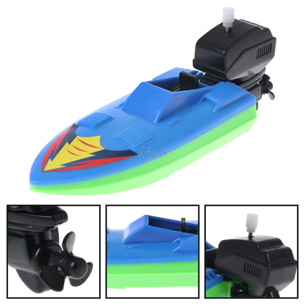 Baby Toy Kid Wind Up Clockwork Boat Ship Toys Bath Toy Play Water Bathroom dropshipping free shipping