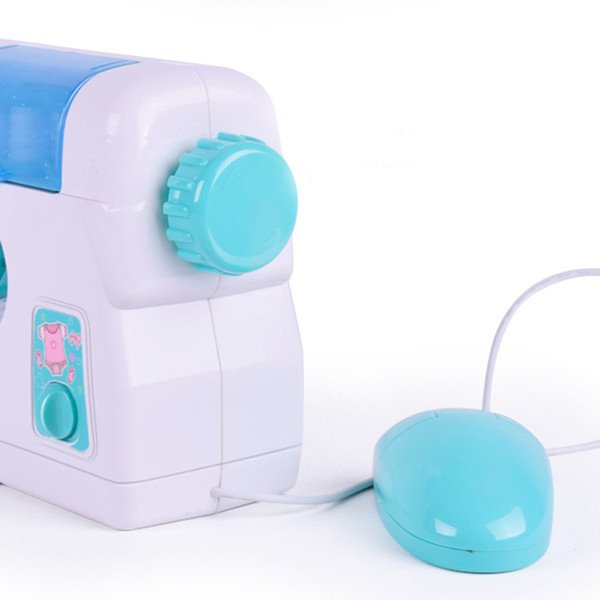 Kid DIY Hand Mini Sewing Machine Portable Child Barbie Cloth Dress Making Seam Stitch Durable Safety