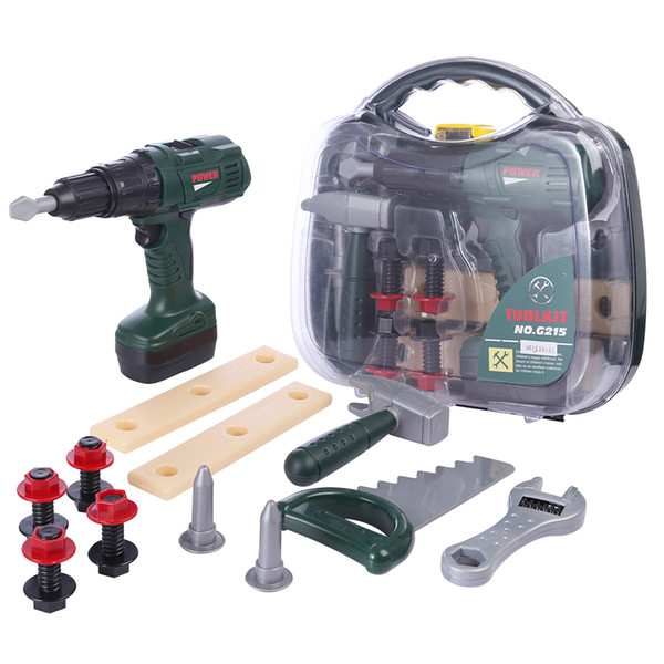 12Pcs Children Pretend Play Emulational Electric Tool Kit Toy Educational Tool Box Development Education Toys for Children Kids