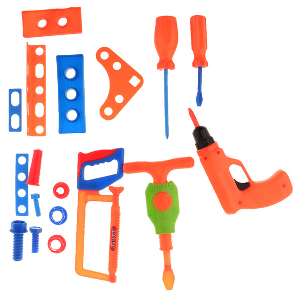 Kids Pretend Play Simulation Carpentry Repair Tools Kits Role Playing Game Creative Educational Toy 20pcs