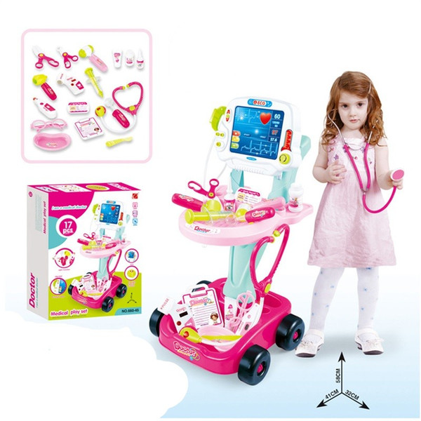 17Pcs Children Home Toys Simulation Happy Little Doctor Device Combination Game Set Pretend Play And Dress Up Games 51lq Ww