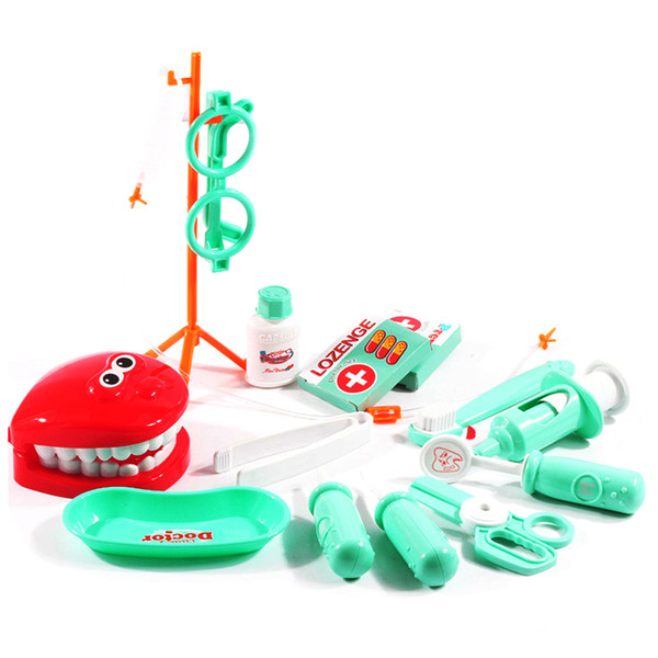 15Pcs Children Pretend Play Doctor Toys Simulation Dentist for Kids Toddler Learning Kits Development Doctor Interest Set