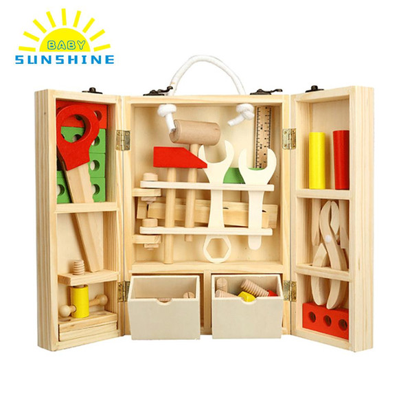 Wooden Repair Tool Toys For Children Repair Tools Pretend Play Tools Kit Toys Boys Toy Kids Educational Set Gifts