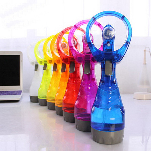 Mini Handheld Mist Spray Fan Summer Cool Outdoor Travel Portable Water Spray Cooling Mist Fan Bottle for Sports Beach Camp Party Favor new