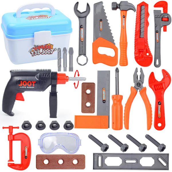 27Pcs New Mini Boxed Children Repair Tools Suitcase Tools Toy Sets For Boys Girls Skill Brain Training Toys for Children