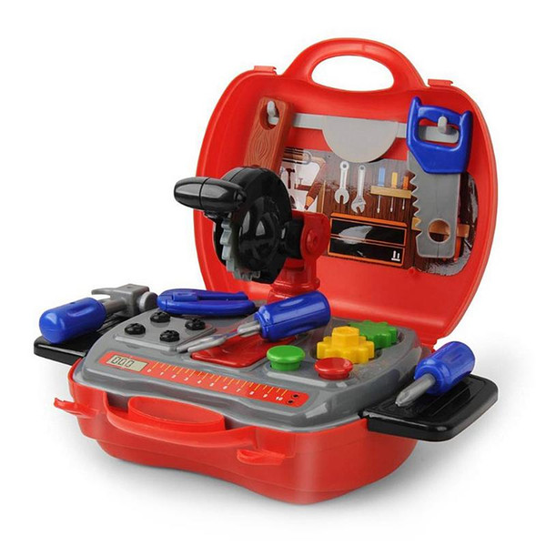 Children's Pretend Toy For Boy Engineer Model Portable Storage Box Repair Tool Suitcase Toy