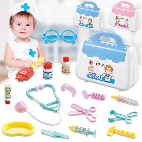 Children DIY Puzzle Doctor Play House Toy Set Simulation Doctor Role Playing Toy Classic Doctor Game Color Optional