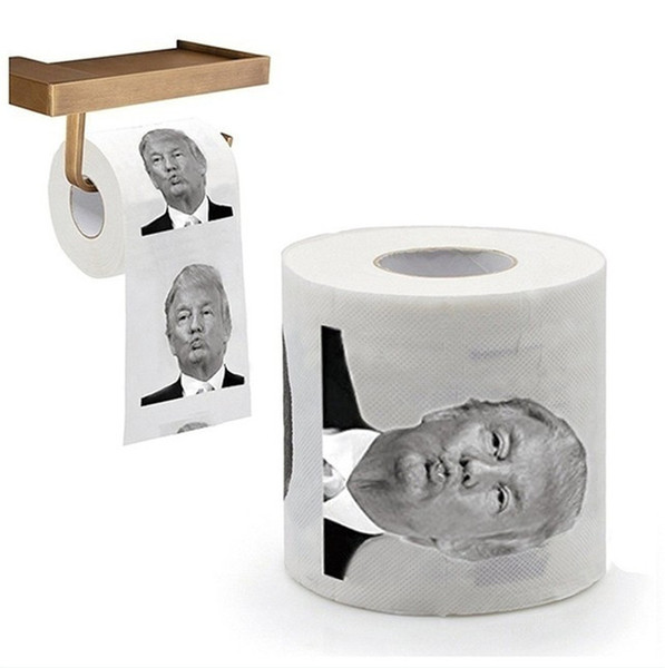 Donald Trump Humour Toilet Paper Roll Novelty Funny Gag Gift Dump with Trump Funny Kiss Gift Prank Joke Christmas Gift 