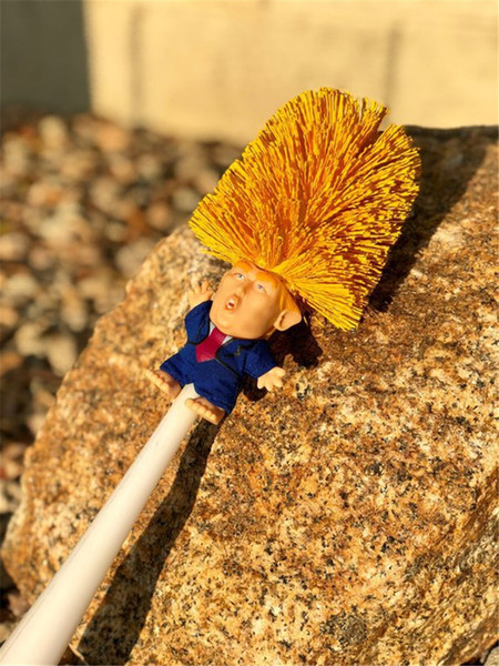 Creative Trump Toilet Brush Home Plastic Toilet Cleaning Tool Supplies Donald Trump Funny Handle Brushes Household Toilet Cleaner New