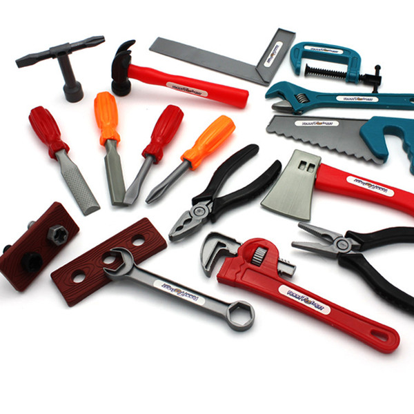 21pcs/set Plastic Repair Tools Toys Kids Pretend Play Role Play Repairman Wrench Screwdriver Saw Model tToys For Children Boys