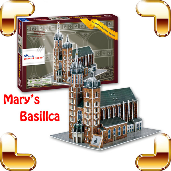 New DIY Gift St Mark's Basilica 3D Puzzle Model Building Basilica Model Education Toys Puzzle Learning Game DIY Built Up