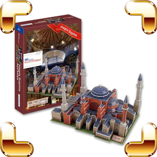 New Year Gift Hagia Sophia Church 3D Puzzle Paper Building Box Puzzle Scrable Game Puzzle DIY Fun For Fans Collection Toy