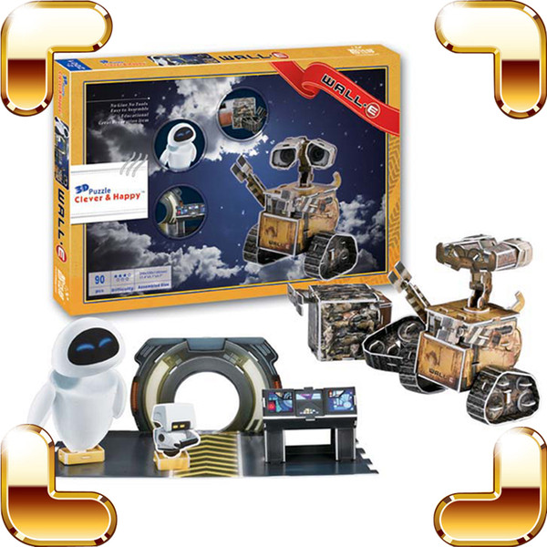 New Year Gift Wall.E 3D Model Cartoon Movie Star Puzzles Kids Toy Education Game DIY Intelligence Test Puzzle Riddle Toys