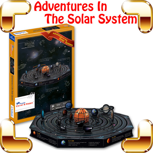 New Coming Gift Solar Syetem 3D Model Astronomy Puzzle Educational Toy DIY Knowledge Learning Puzzle Game Decoration Pitch