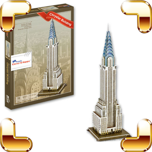 New Year Gift Chrysler Building 3D Puzzle High Rise Building Model Construction Puzzle DIY Toy For Adult Decoration PUZ Game