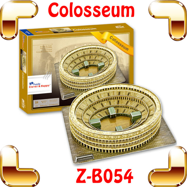 New Year Gift Roman Colosseum 3D Puzzle Arena Puzzle History Building Model Sports Arena DIY Constrution Collection Ancient Toys