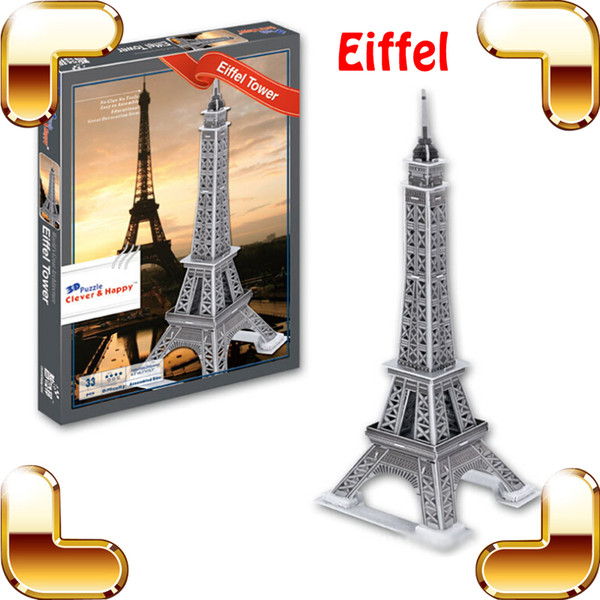 New Year Gift Eiffel Tower 3D Puzzle Model Structure French Tower Puzzle DIY Learning Toy Decoration Puzzle Interest Game