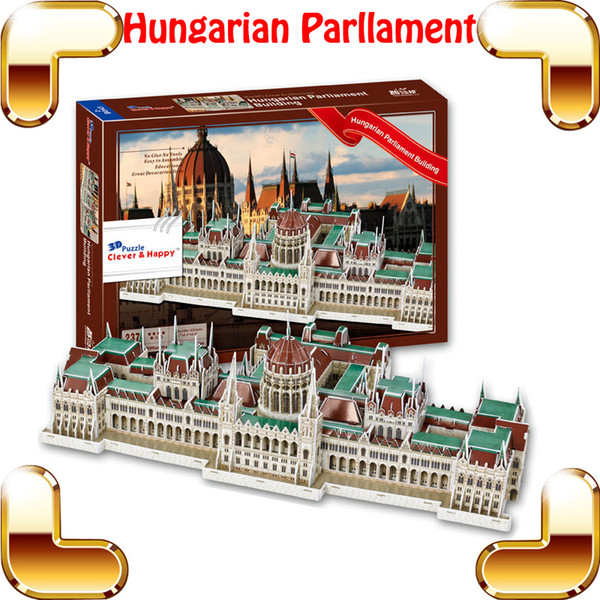 New DIY Gift Hungarian Parliament Building 3D Puzzle Model Building construction Puzzle Toys Fans Collection Assemble Decoration