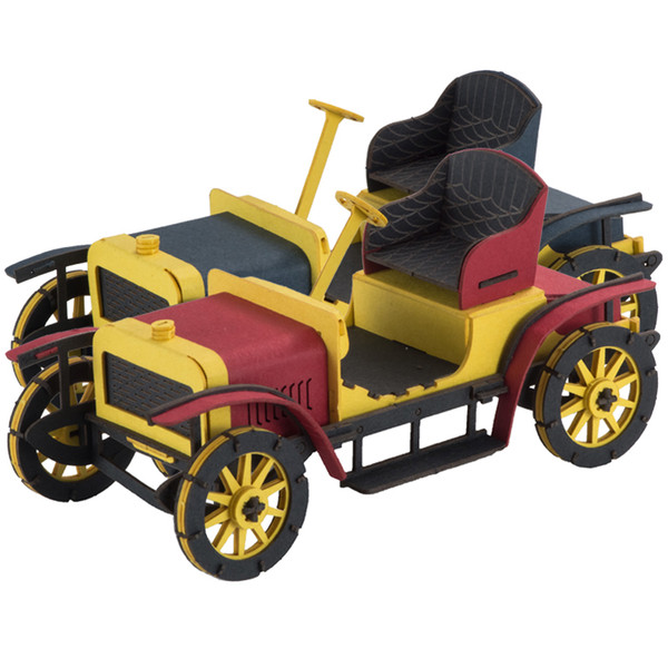 hot sale oem promotional educational cartoon diy toy kids paper model car chinese 3d puzzle wholesale custom price