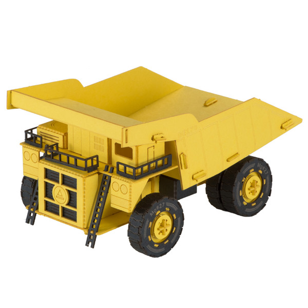 hot sale construction vehicles dump truck diy educational cartoon mini paper toy 3d puzzles for kids boys girls retail wholesale