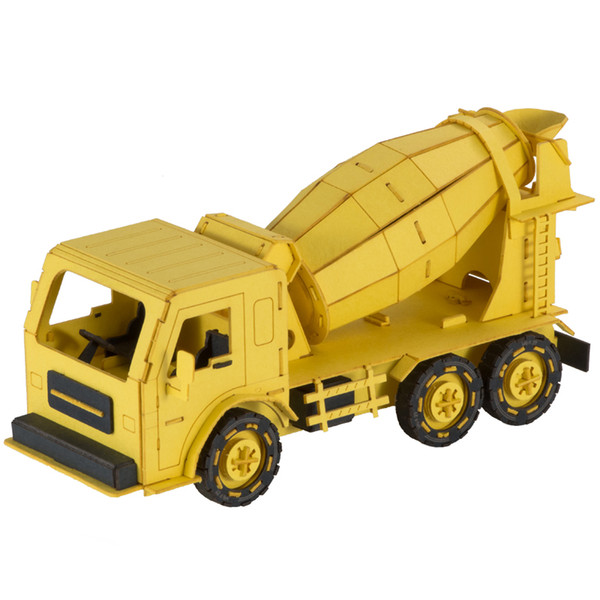 diy educational kids construction vehicles mixer paper design model mini toy amazing 3d puzzles for teens sale retail wholesale price